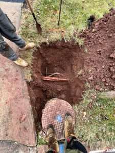 sewer clog dig