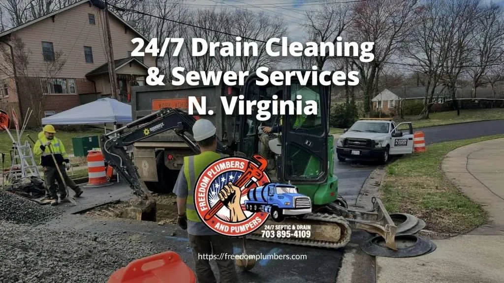Simply Schedule Service Call 1 drain cleaning, sewer drain cleaning by Freedom Plumbers of N. Virginia